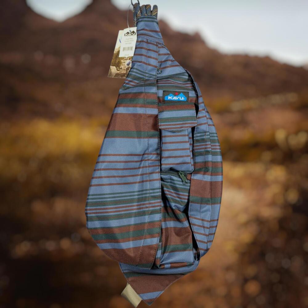 New Kavu Rope Sling Crossbody Bag Olympic Stripe gorpcore hiking performance run